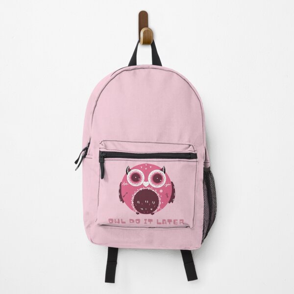 Item preview, Pink Round Owl Do It Later Cute designed and sold by itzzRebecca.