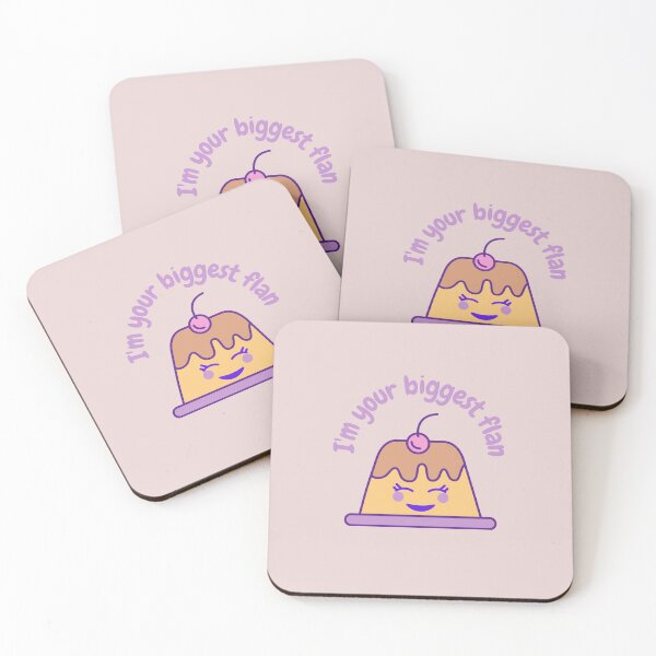 Item preview, I'm Your Biggest Flan, I'm Your Biggest Fan food pun designed and sold by GoodMoodFood.