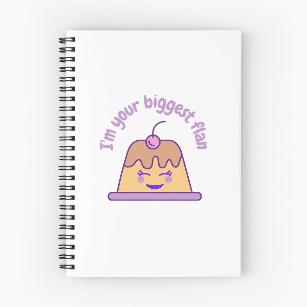 Item preview, of I'm Your Biggest Flan, I'm Your Biggest Fan food pun white designed and sold by GoodMoodFood.