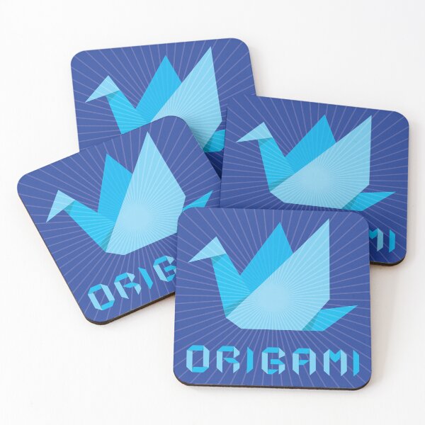 Item preview, Origami Crane Bird Blue designed and sold by STUDIO-72.