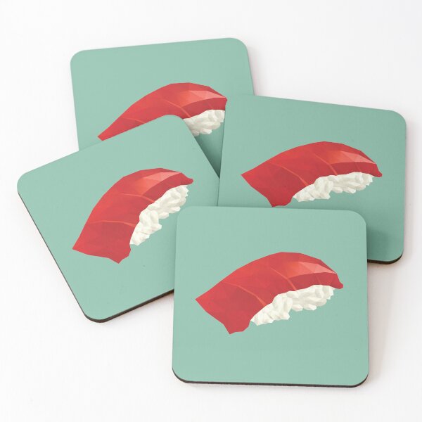 Item preview, Tuna Nigiri Sushi Polygon Art designed and sold by polymolystudio.