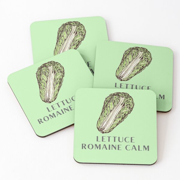 Item preview, Lettuce romaine calm, Let us remain calm food pun designed and sold by GoodMoodFood.