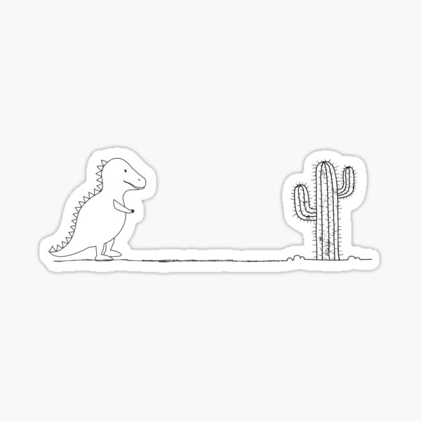 Trex Cactus Sticker