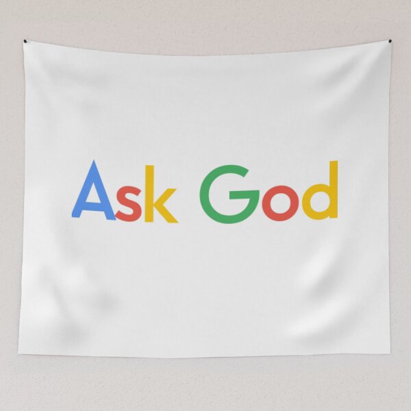 Item preview, Ask God Religious Seek And Find Logo Parody  designed and sold by hempress.