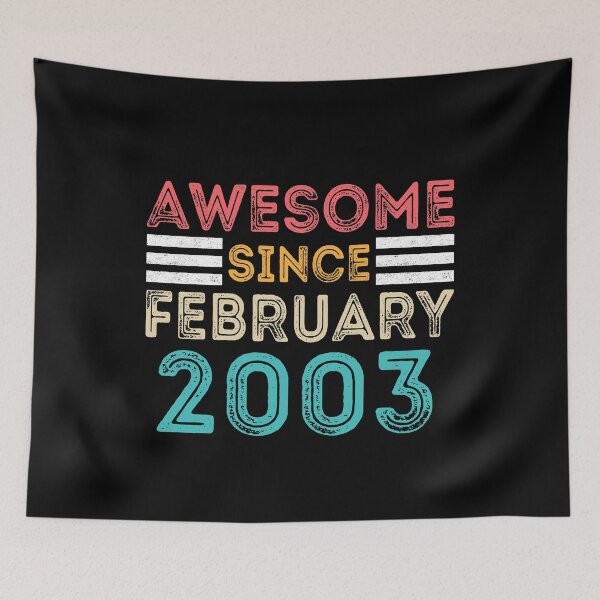 Item preview, Retro Vintage Birthday Gift - Awesome Since February 2003 designed and sold by meedTee.
