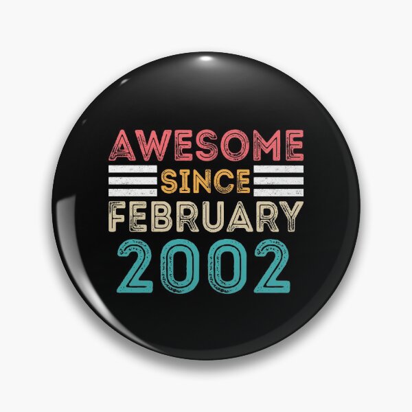 Item preview, Retro Vintage Birthday Gift - Awesome Since February 2002 designed and sold by meedTee.