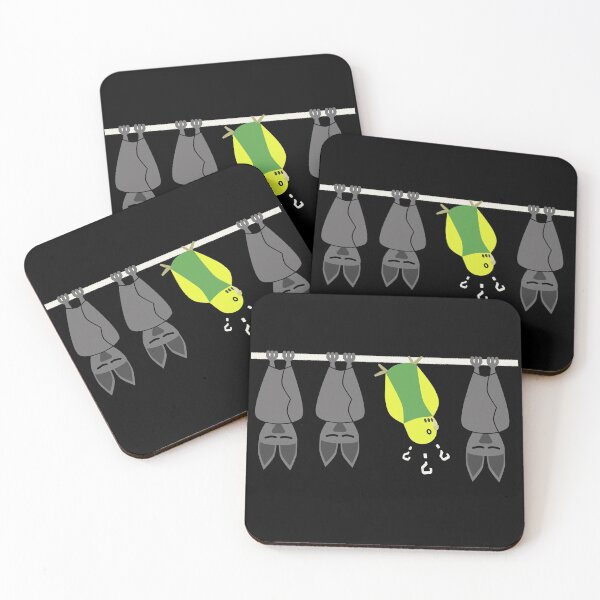 Item preview, Budgie and bat 2, green, looking to the side designed and sold by Cevetan.