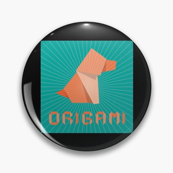 Item preview, Origami Dog Orange Teal designed and sold by STUDIO-72.