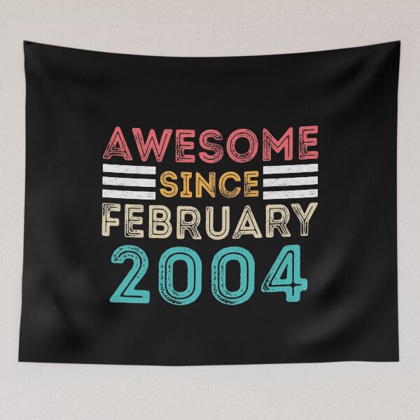 Item preview, Retro Vintage Birthday Gift - Awesome Since February 2004 designed and sold by meedTee.