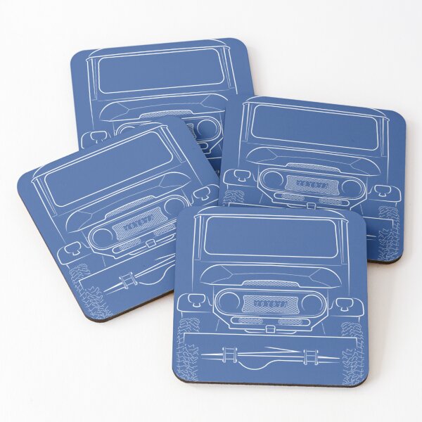 Item preview, Land Cruiser Fj40 Toyota Land Cruiser FJ40 - front stencil, white designed and sold by RetroAutoTshirt.