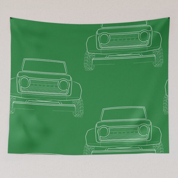 Item preview, Land Cruiser Fj55 Toyota Land Cruiser 55 - front stencil, white designed and sold by RetroAutoTshirt.