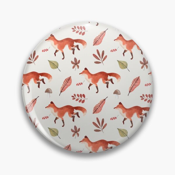 Item preview, Fall Fox Watercolor Pattern designed and sold by windcolors.