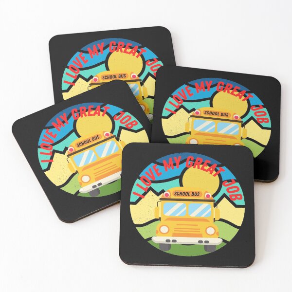 Item preview, Retro Vintage Sunset School Bus Driver I Love My Great Job designed and sold by TOP-DESIGN4U.