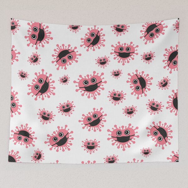 Item preview, Pandemic Valentines Day. Cute virus wearing protective mask. designed and sold by LaBelezoka.