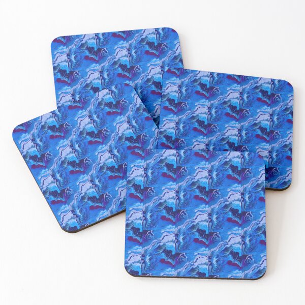 Item preview, Rhapsody in Blues-Acrylic Paint Pour designed and sold by Sunshine’s Treasures & Art.