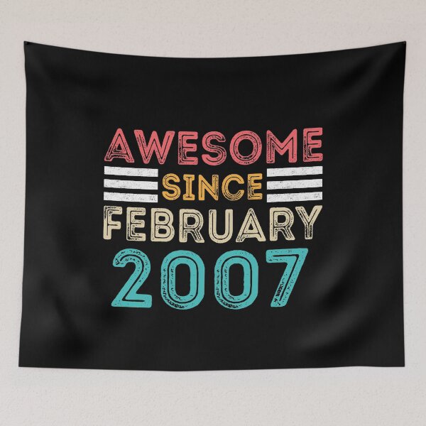 Item preview, Retro Vintage Birthday Gift - Awesome Since February 2007 designed and sold by meedTee.