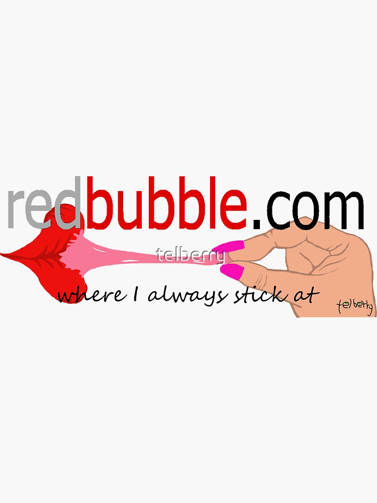 "redbubble logo" Sticker by telberry Redbubble