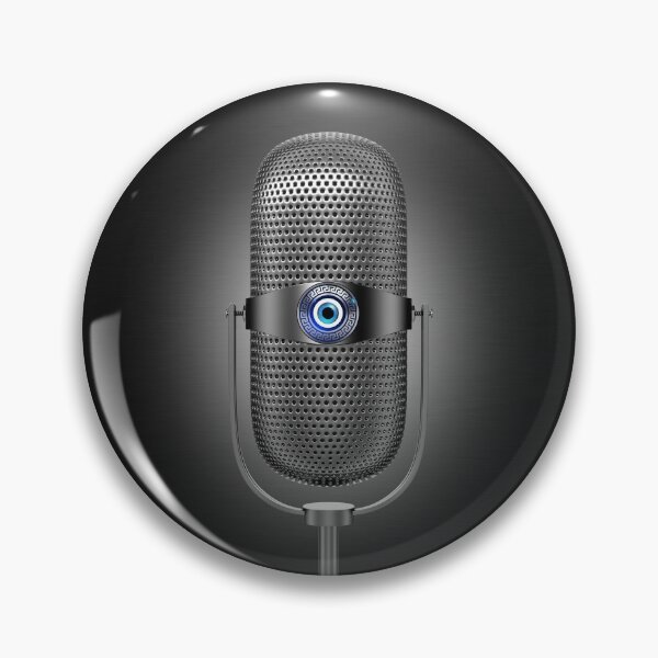 Item preview, Mati Evil Eye Microphone Blue Silver Greek Key designed and sold by Yiorgos Designs.