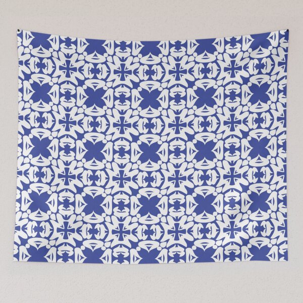 Item preview, The Palace Pattern in White and Blue Design 478 designed and sold by Artnigel.