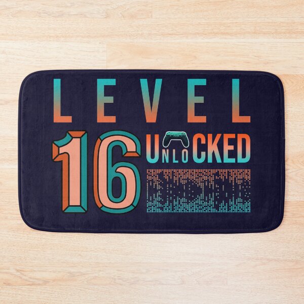 Item preview, 16th Birthday Level 16 Unlocked- Birthday Gift For Game Lovers designed and sold by Designhub1000.