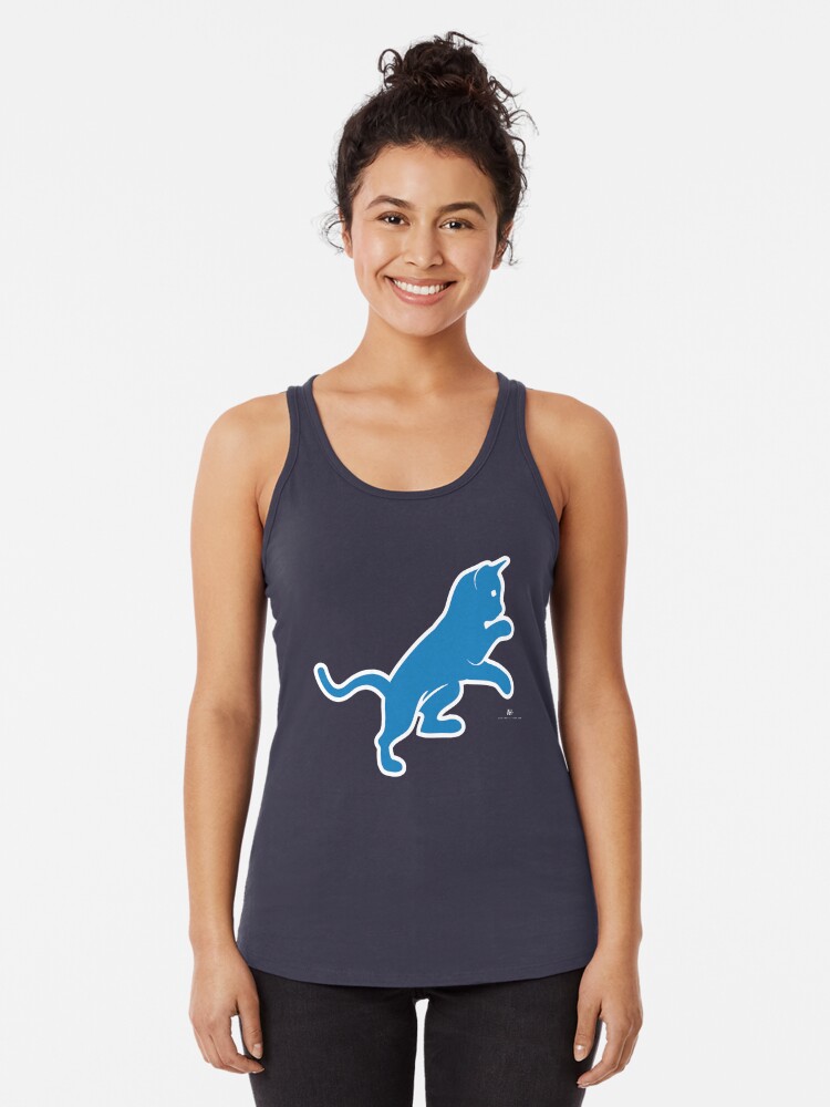 Women's Nike White Detroit Lions Tri-Blend Scoop Neck Racerback Tank Top