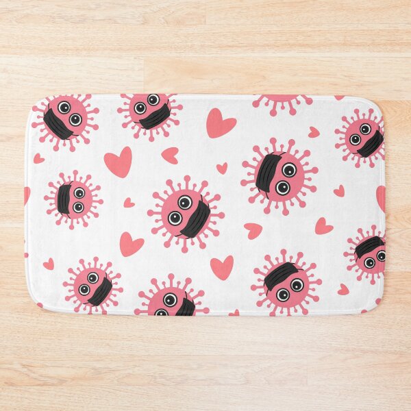 Item preview, Pandemic Valentines Day. Cute virus wearing protective mask. designed and sold by LaBelezoka.