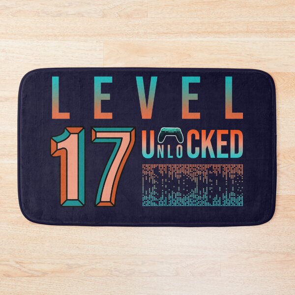 Item preview, 17th Birthday Level 17 Unlocked- Birthday Gift For Game Lovers designed and sold by Designhub1000.