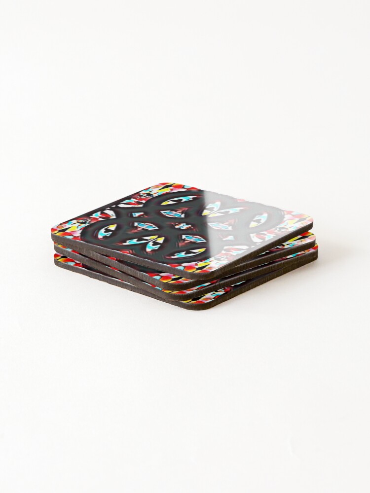Thumbnail 4 of 5, Coasters (Set of 4), Looped In designed and sold by bipolarvirgoart.