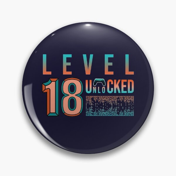 Item preview, 18th Birthday Level 18 Unlocked- Birthday Gift For Game Lovers designed and sold by Designhub1000.