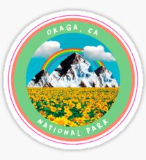 OKAGA NATL' PARK STICKER LIME GREEN Sticker