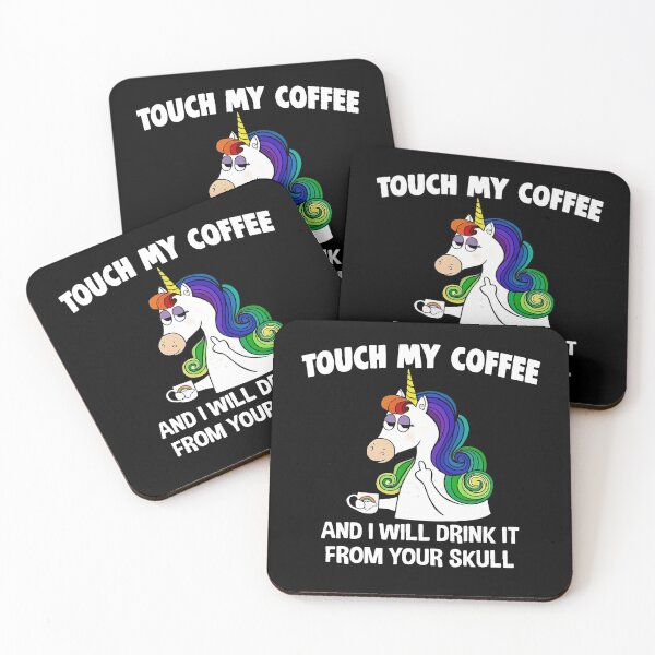 Item preview, Touch My Coffee And I Will Drink It From Your Skull LGBTQ+ designed and sold by Maxartdesigns.