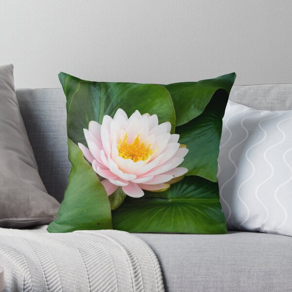 water lily Throw Pillow