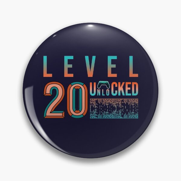 Item preview, 20th Birthday Level 20 Unlocked- Birthday Gift Or Anniversary Gift For Game Lovers designed and sold by Designhub1000.