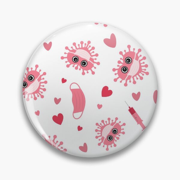 Item preview, Pandemic Valentines Day. Cute virus wearing protective mask. designed and sold by LaBelezoka.