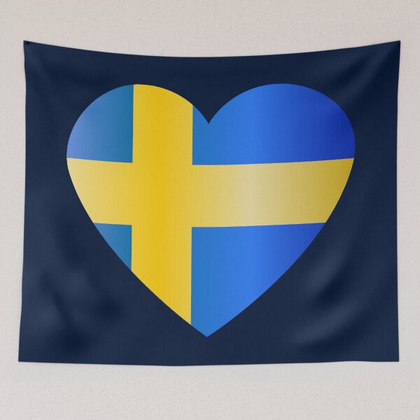 Item preview, Heartshaped shiny flag of Sweden designed and sold by EngineerGoC.