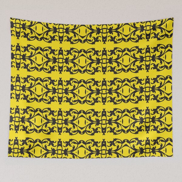 Item preview, The Palace Pattern in Yellow and Black Design 479 designed and sold by Artnigel.