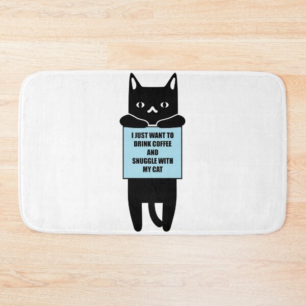 Item preview, I Just Want To Drink Coffee And Snuggle With My Cat designed and sold by GraphicBit.