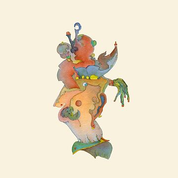 Artwork thumbnail, Thinking man with mayan ponytail by AnnetteArt