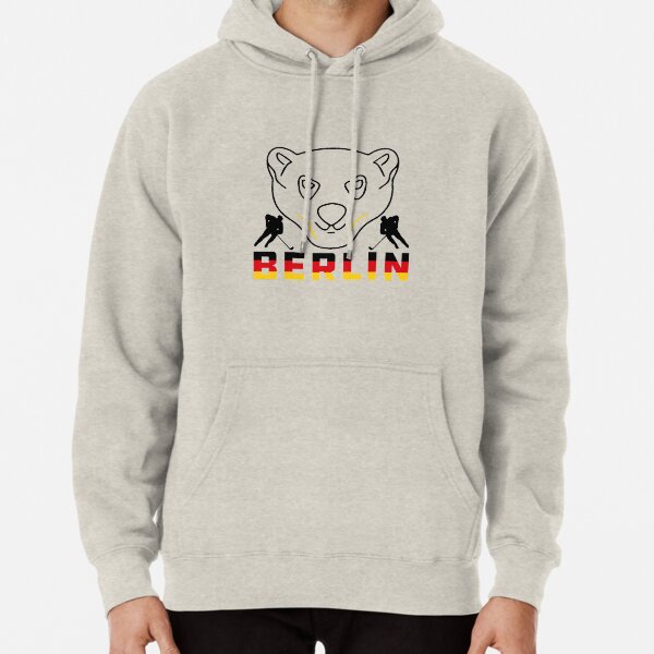 Eisbären Berlin Puff-Druck Schrift Hoodie Grau 