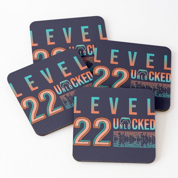 Item preview, 22th Birthday- Level 22 Unlocked- Birthday Gift Or Anniversary Gift For Game Lovers designed and sold by Designhub1000.