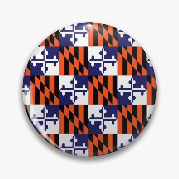 Item preview, Maryland State Flag Art Design Banner Repeating Pattern Baseball Orange Football Purple designed and sold by Draculaura2009.