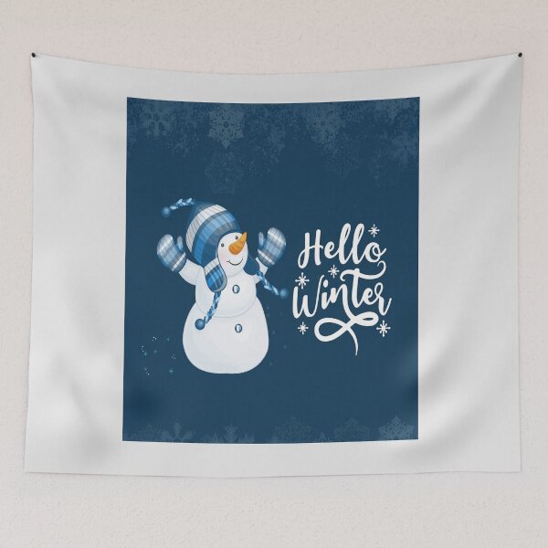 Item preview, Snowman Hello Winter designed and sold by sasijaya.