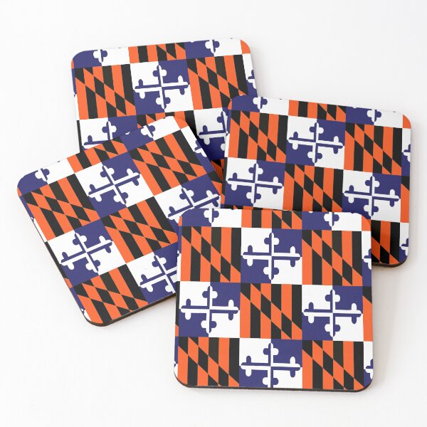 Item preview, Maryland State Flag Art Design Banner Repeating Pattern Baseball Orange Football Purple designed and sold by Draculaura2009.