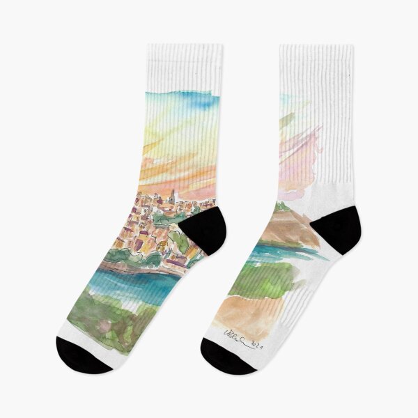 Item preview, Sunset over Toledo old town in Spain designed and sold by artshop77.
