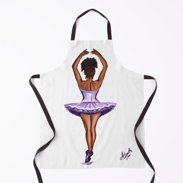 Item preview, African American ballerina in purple tutu- brown skin ballerina dancing designed and sold by Artonmytee.