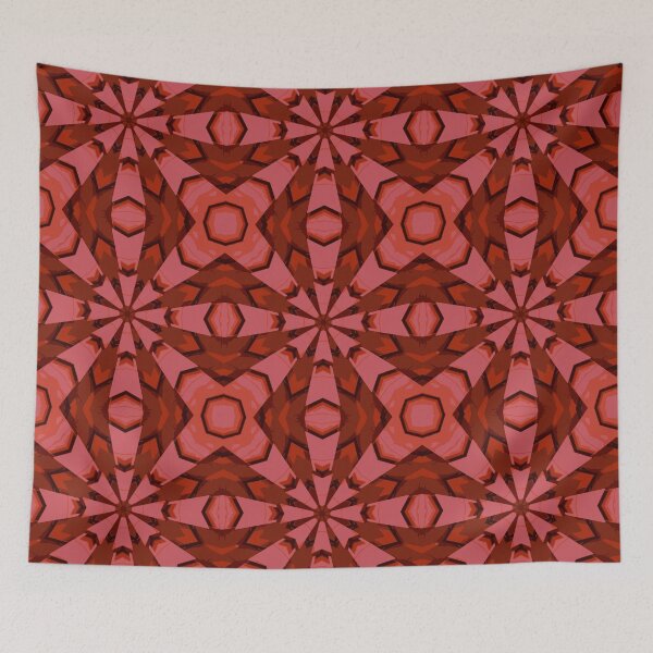 Item preview, Red Abstract Mosaic Geometric Pattern designed and sold by TheInkElephant.