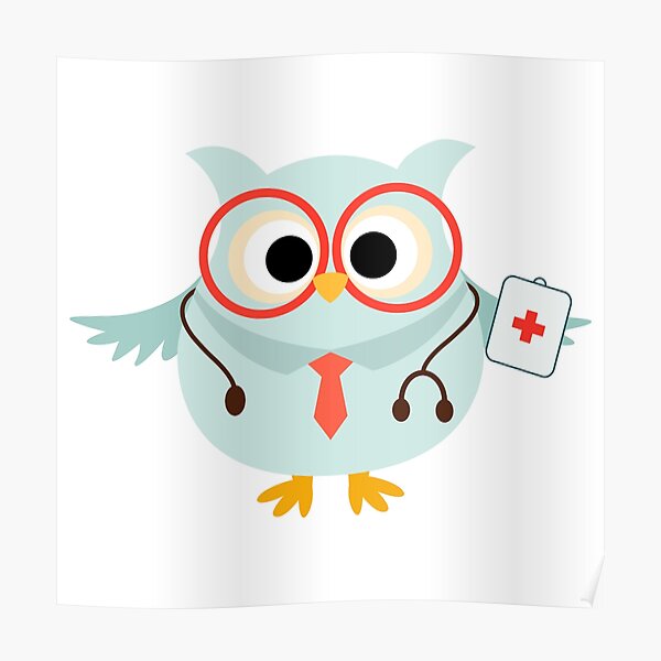 Medical Profession Owl Doctor Poster