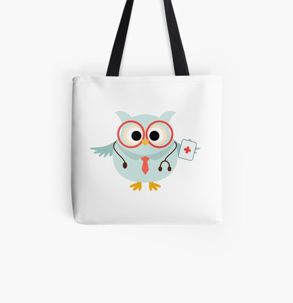 Medical Profession Owl Doctor All Over Print Tote Bag