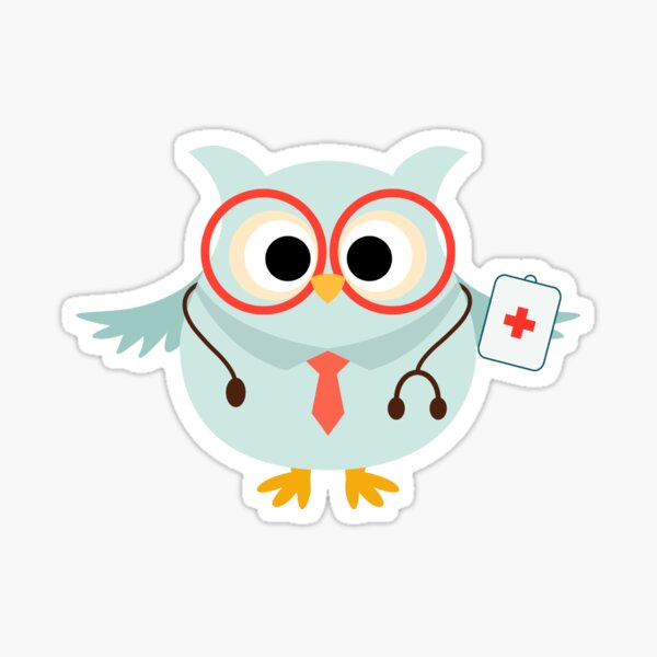 Profession médicale Owl Doctor Sticker