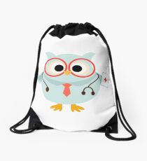 Medical Profession Owl Doctor Drawstring Bag